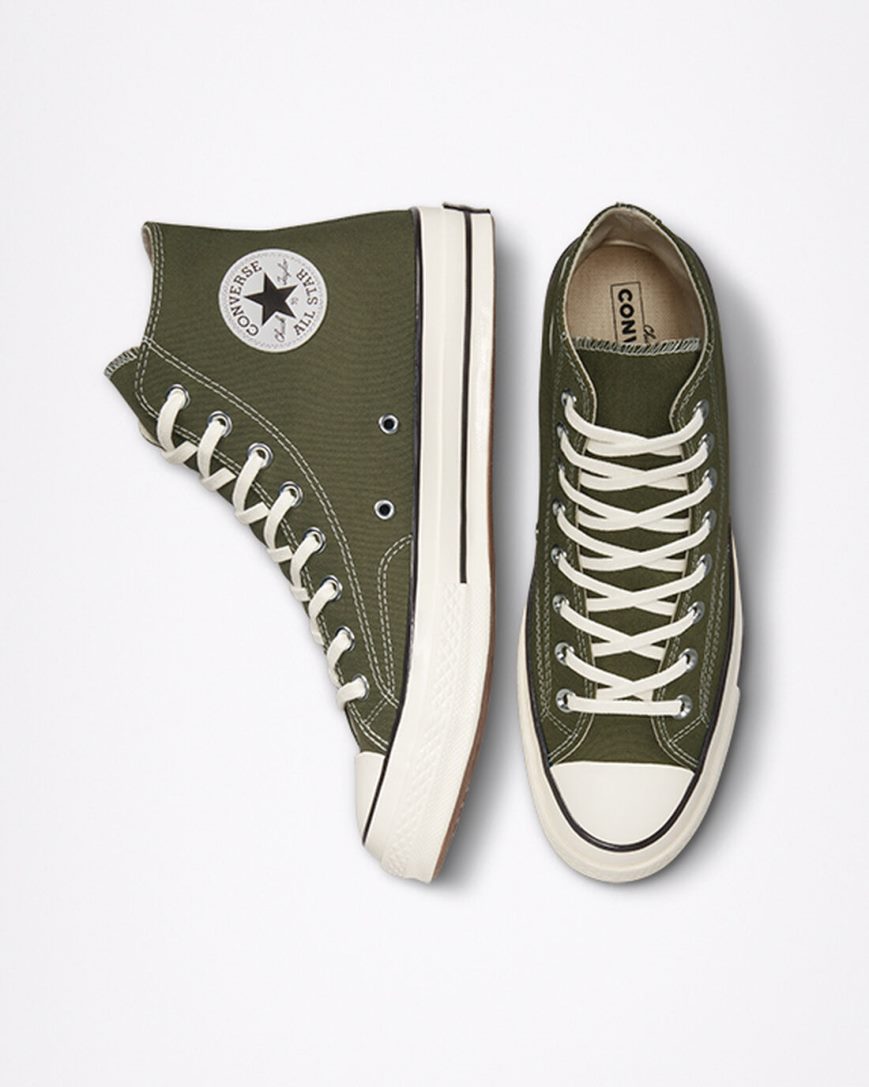 Tenisky Vysoke Converse Chuck 70 Platene Panske Olivovo Zelená Čierne | SK XN5GE3